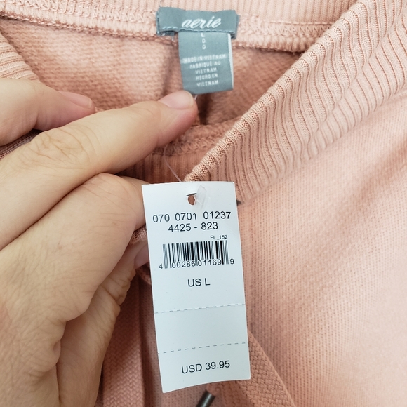 Aerie Distressed City Jogger Sweatpants Blush Pink Womens Large - Picture 3 of 7